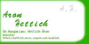 aron hettich business card